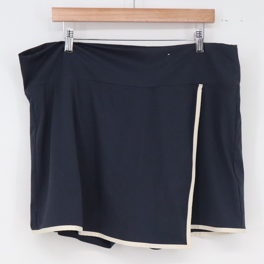 Old Navy Skort Womens XXL PowerSoft Go-Dry Navy Blue Contrast Trim Excellent